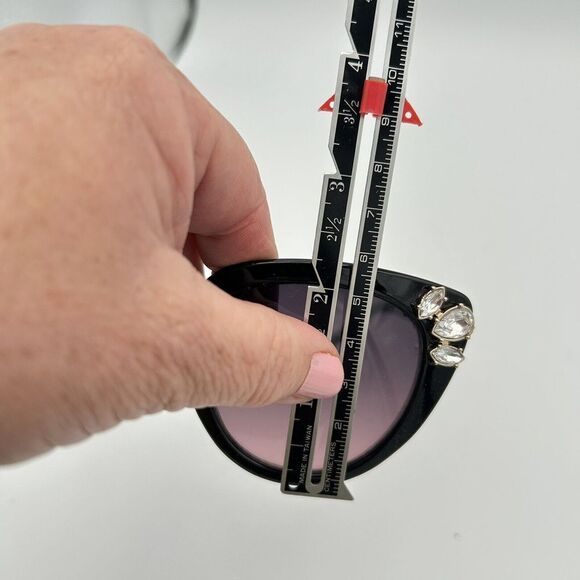 Steve Madden Women's Silver Rhinestone Black Frame Sunglasses Frames Only - Picture 11 of 12